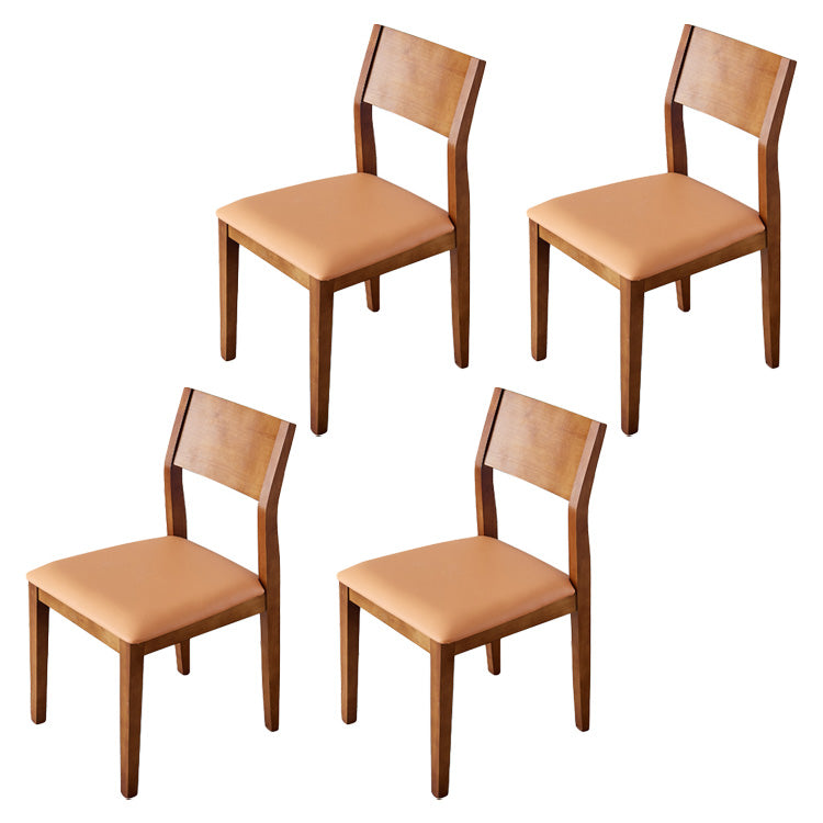 Armless Kitchen Chairs Modern Solid Wood Side Chairs for Dining Room