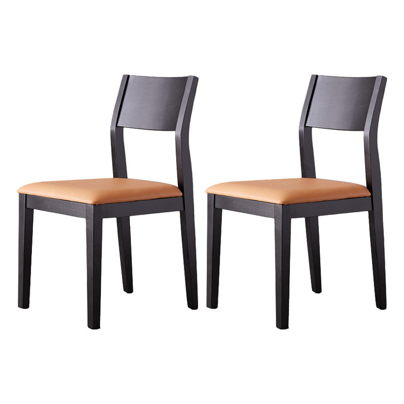 Armless Kitchen Chairs Modern Solid Wood Side Chairs for Dining Room