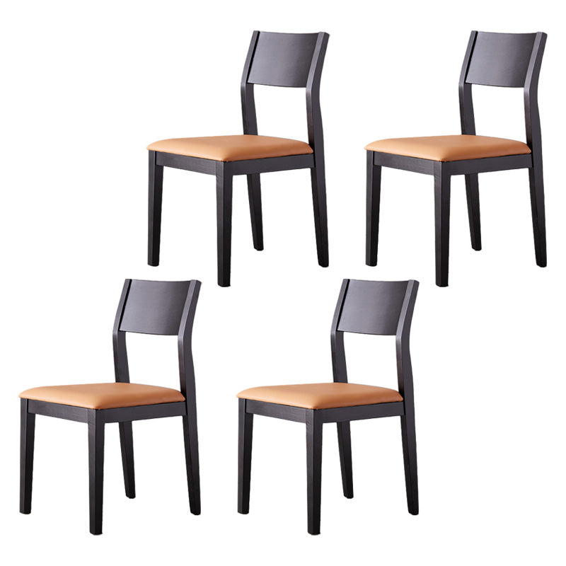 Armless Kitchen Chairs Modern Solid Wood Side Chairs for Dining Room