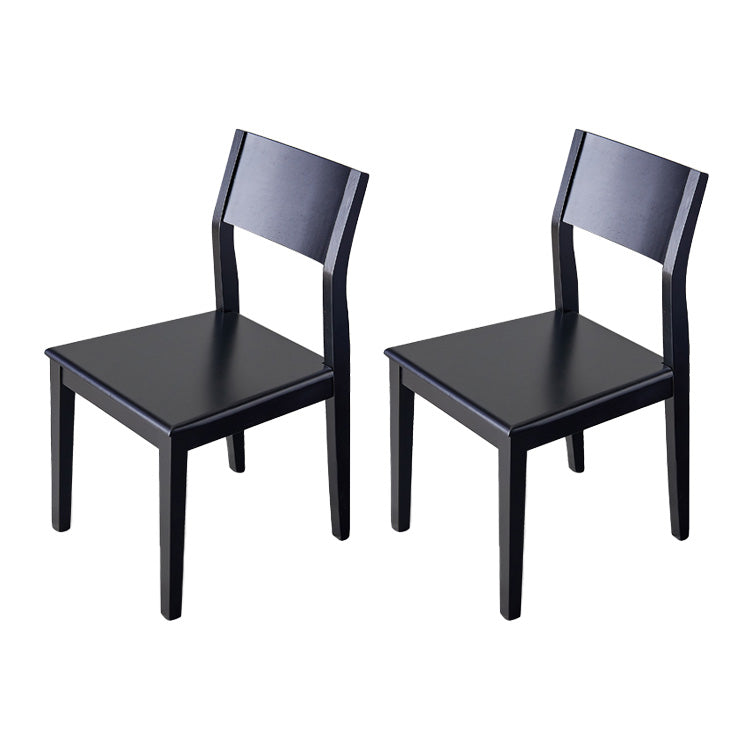 Armless Kitchen Chairs Modern Solid Wood Side Chairs for Dining Room