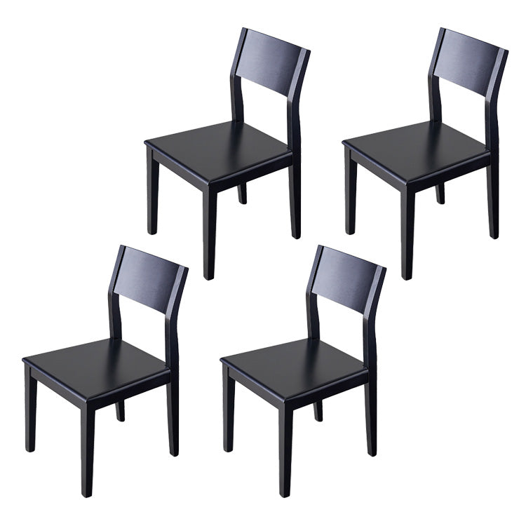 Armless Kitchen Chairs Modern Solid Wood Side Chairs for Dining Room