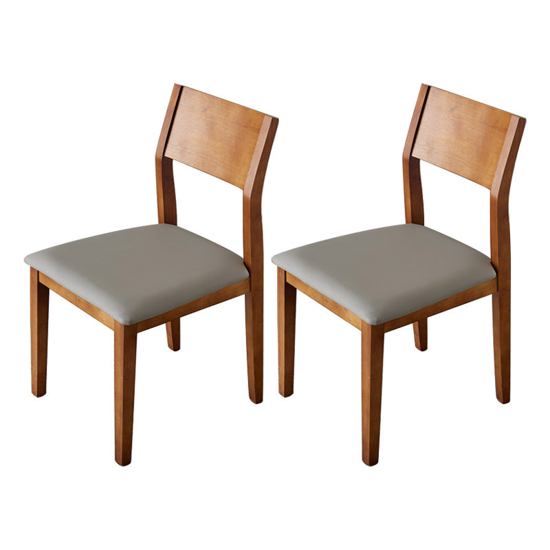 Armless Kitchen Chairs Modern Solid Wood Side Chairs for Dining Room