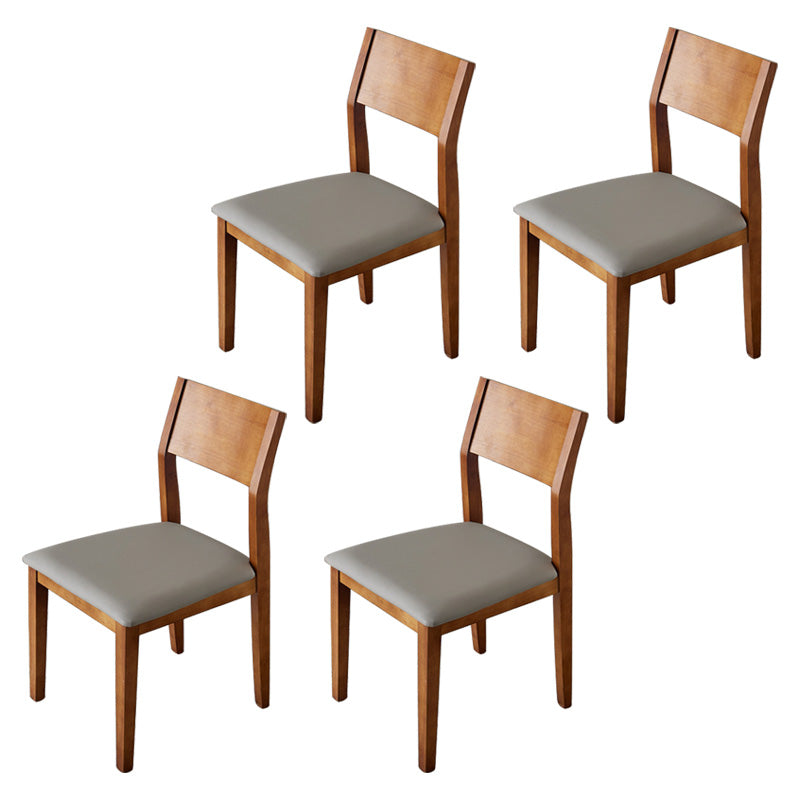 Armless Kitchen Chairs Modern Solid Wood Side Chairs for Dining Room