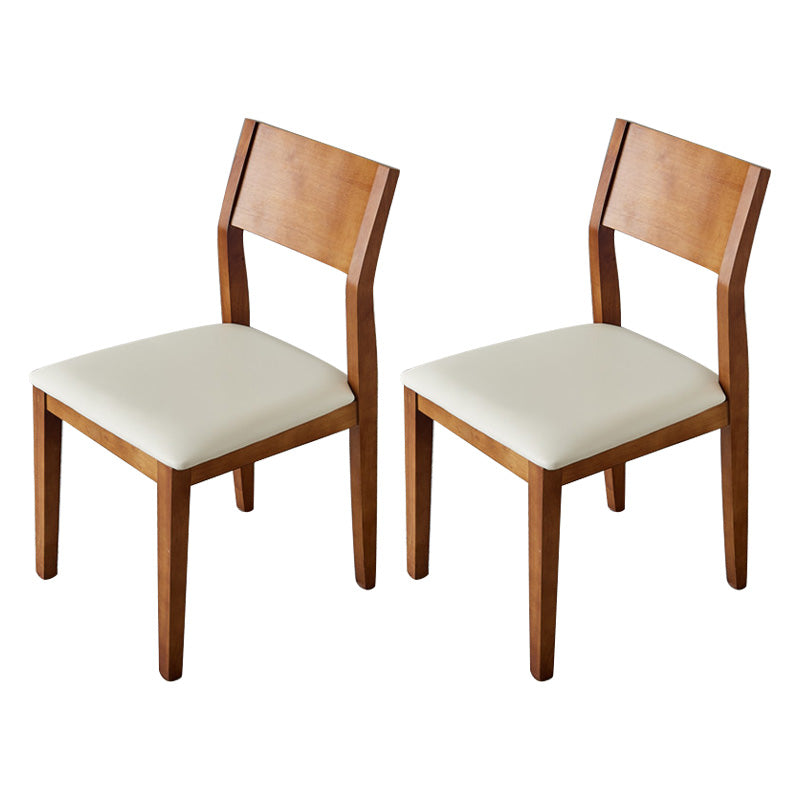 Armless Kitchen Chairs Modern Solid Wood Side Chairs for Dining Room