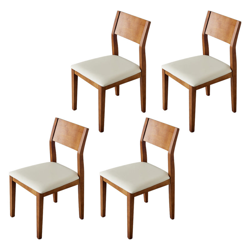 Armless Kitchen Chairs Modern Solid Wood Side Chairs for Dining Room