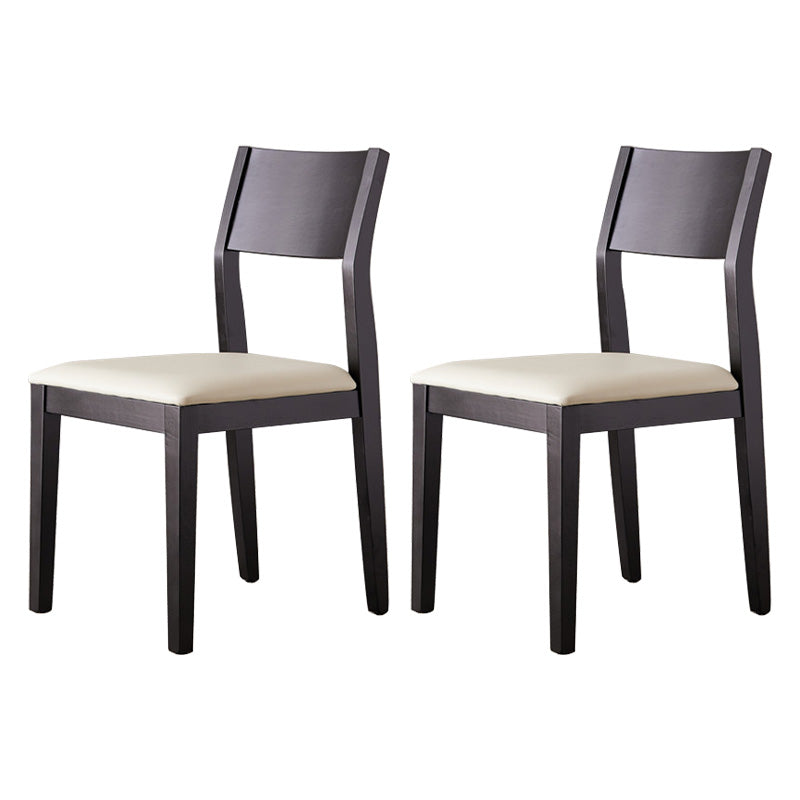 Armless Kitchen Chairs Modern Solid Wood Side Chairs for Dining Room