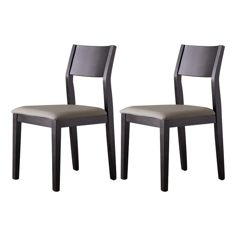 Armless Kitchen Chairs Modern Solid Wood Side Chairs for Dining Room