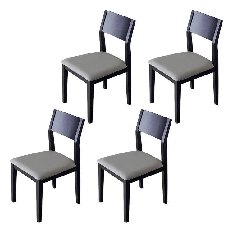 Armless Kitchen Chairs Modern Solid Wood Side Chairs for Dining Room