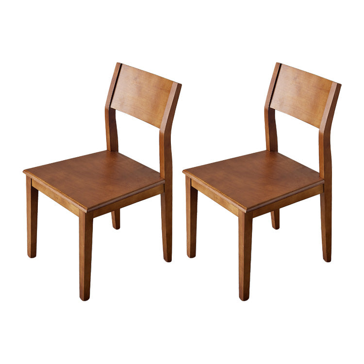 Armless Kitchen Chairs Modern Solid Wood Side Chairs for Dining Room