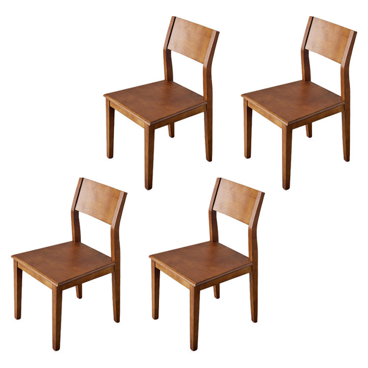 Armless Kitchen Chairs Modern Solid Wood Side Chairs for Dining Room