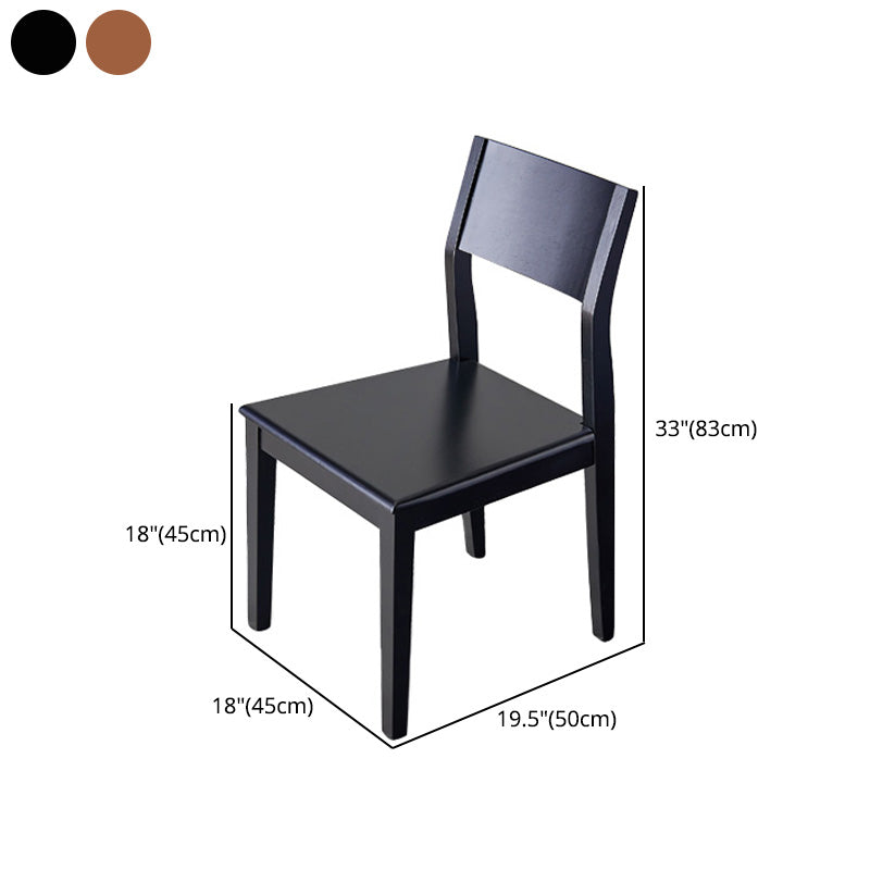 Armless Kitchen Chairs Modern Solid Wood Side Chairs for Dining Room