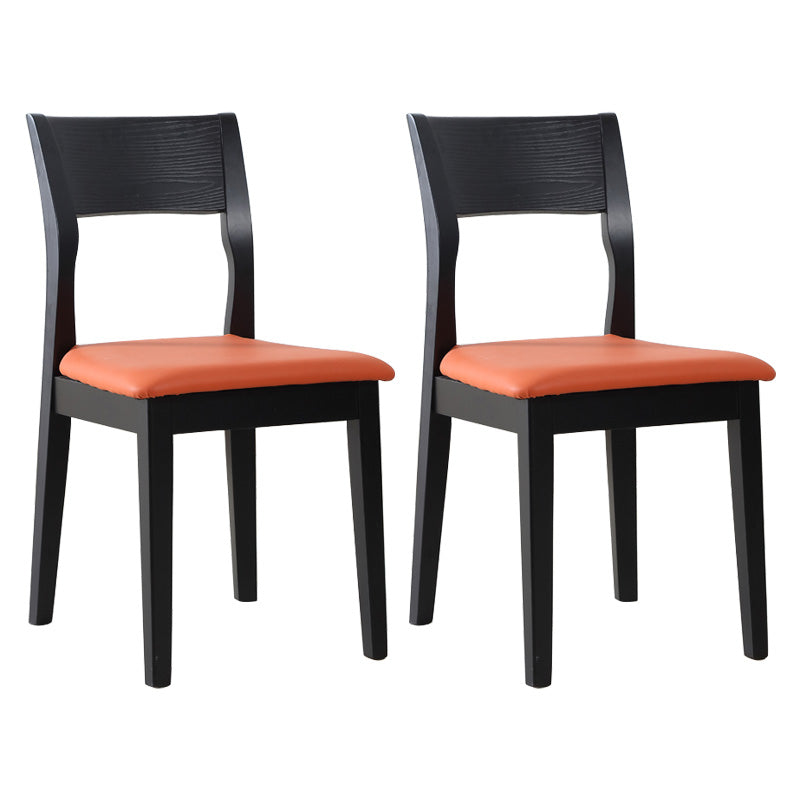 Armless Dining Chairs Modern Solid Wood Side Kitchen Chairs for Home