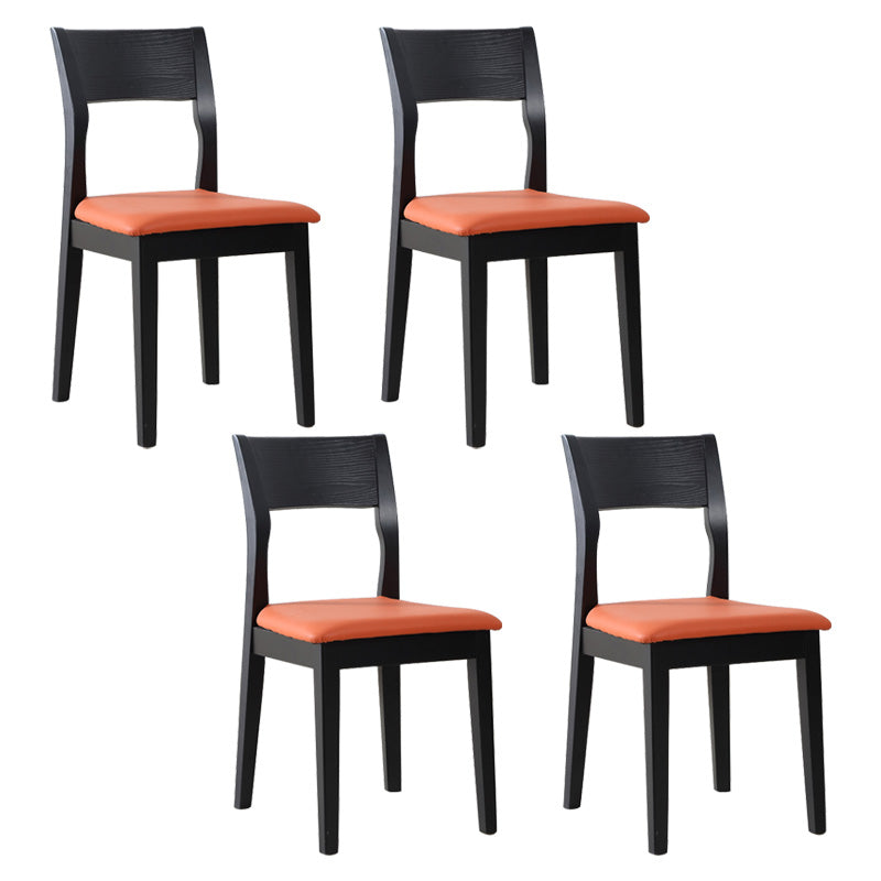 Armless Dining Chairs Modern Solid Wood Side Kitchen Chairs for Home