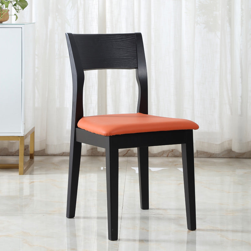 Armless Dining Chairs Modern Solid Wood Side Kitchen Chairs for Home