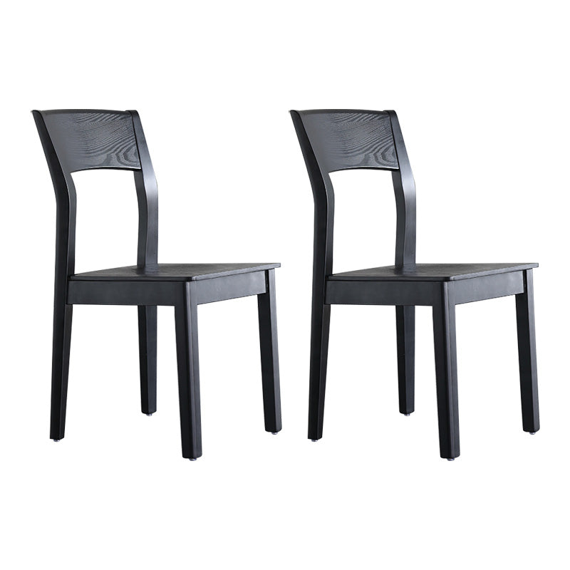 Armless Dining Chairs Modern Solid Wood Side Kitchen Chairs for Home