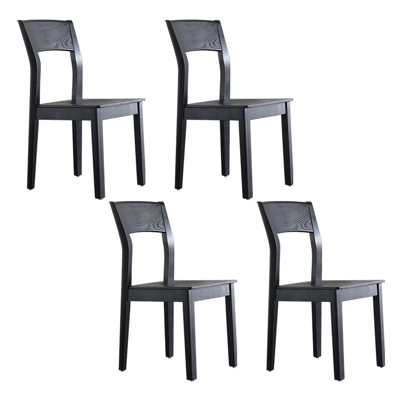 Armless Dining Chairs Modern Solid Wood Side Kitchen Chairs for Home