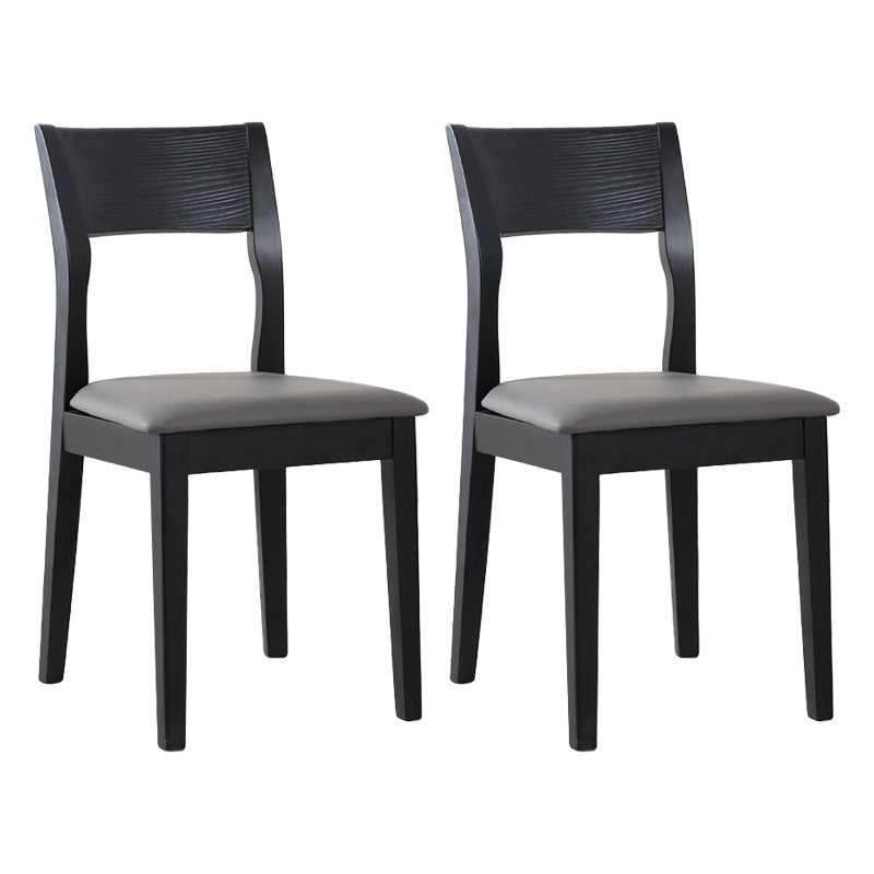 Armless Dining Chairs Modern Solid Wood Side Kitchen Chairs for Home