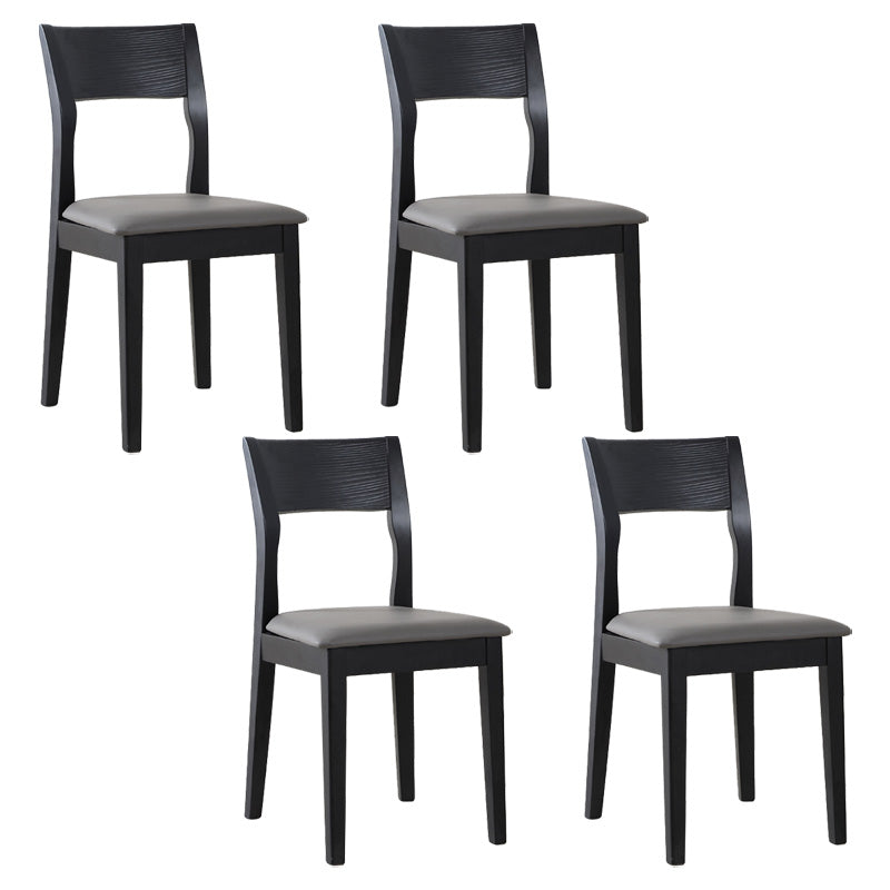 Armless Dining Chairs Modern Solid Wood Side Kitchen Chairs for Home