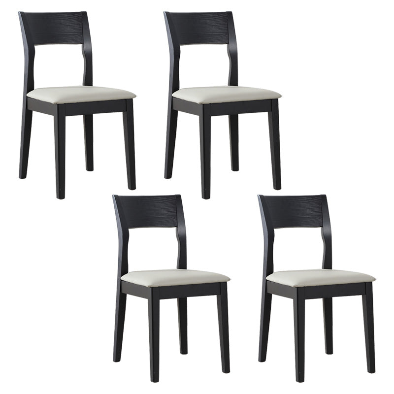 Armless Dining Chairs Modern Solid Wood Side Kitchen Chairs for Home