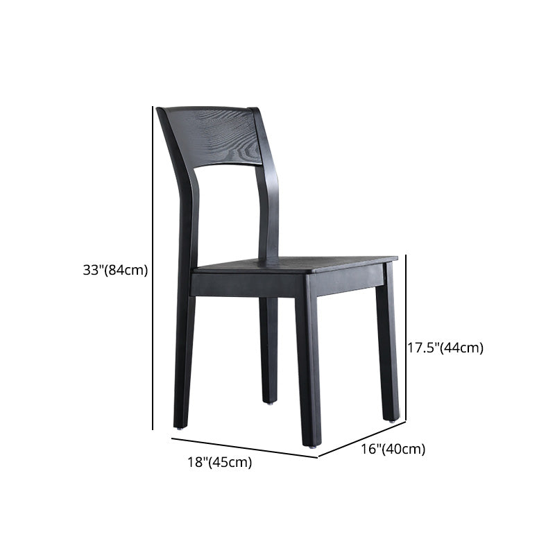 Armless Dining Chairs Modern Solid Wood Side Kitchen Chairs for Home