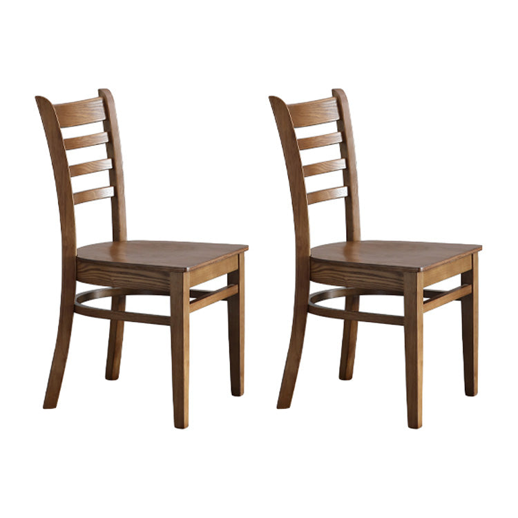 Modern Armless Dining Chairs Wooden Side Kitchen Chairs for Home