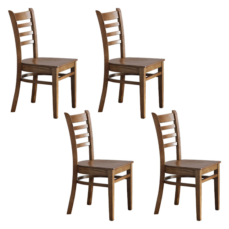 Modern Armless Dining Chairs Wooden Side Kitchen Chairs for Home