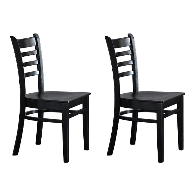 Modern Armless Dining Chairs Wooden Side Kitchen Chairs for Home