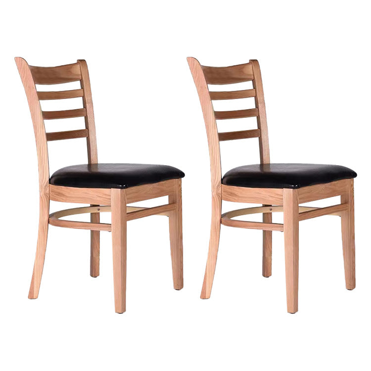 Modern Armless Dining Chairs Wooden Side Kitchen Chairs for Home