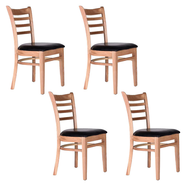 Modern Armless Dining Chairs Wooden Side Kitchen Chairs for Home