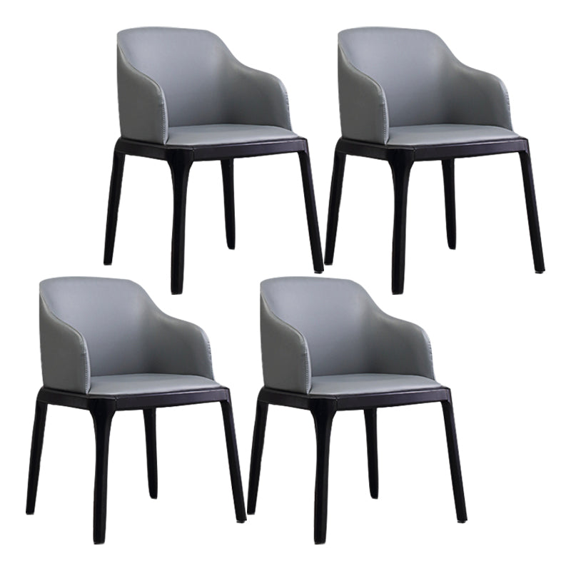 Contemporary Side Dining Chairs Faux Leather Kitchen Chairs for Home