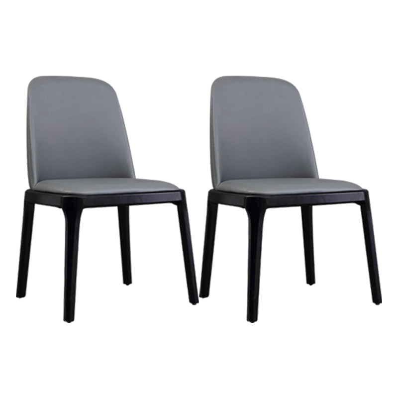 Contemporary Side Dining Chairs Faux Leather Kitchen Chairs for Home