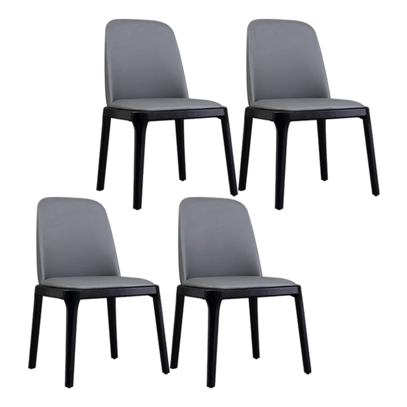 Contemporary Side Dining Chairs Faux Leather Kitchen Chairs for Home