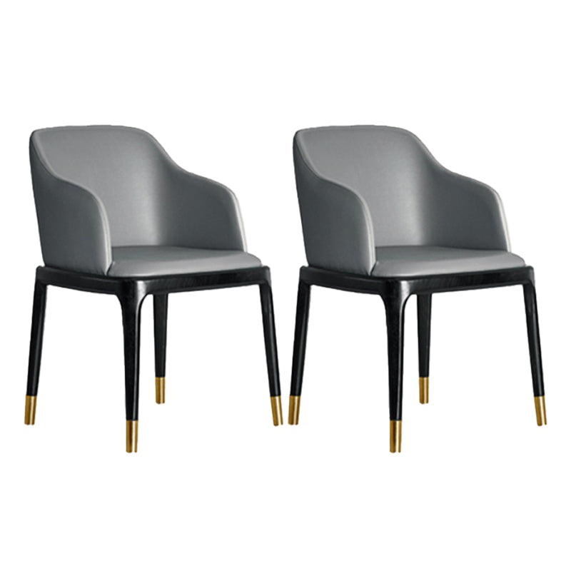 Contemporary Side Dining Chairs Faux Leather Kitchen Chairs for Home