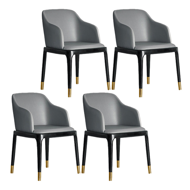 Contemporary Side Dining Chairs Faux Leather Kitchen Chairs for Home