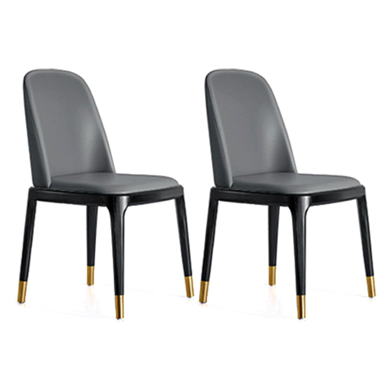 Contemporary Side Dining Chairs Faux Leather Kitchen Chairs for Home