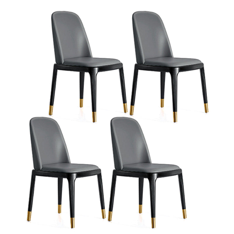 Contemporary Side Dining Chairs Faux Leather Kitchen Chairs for Home