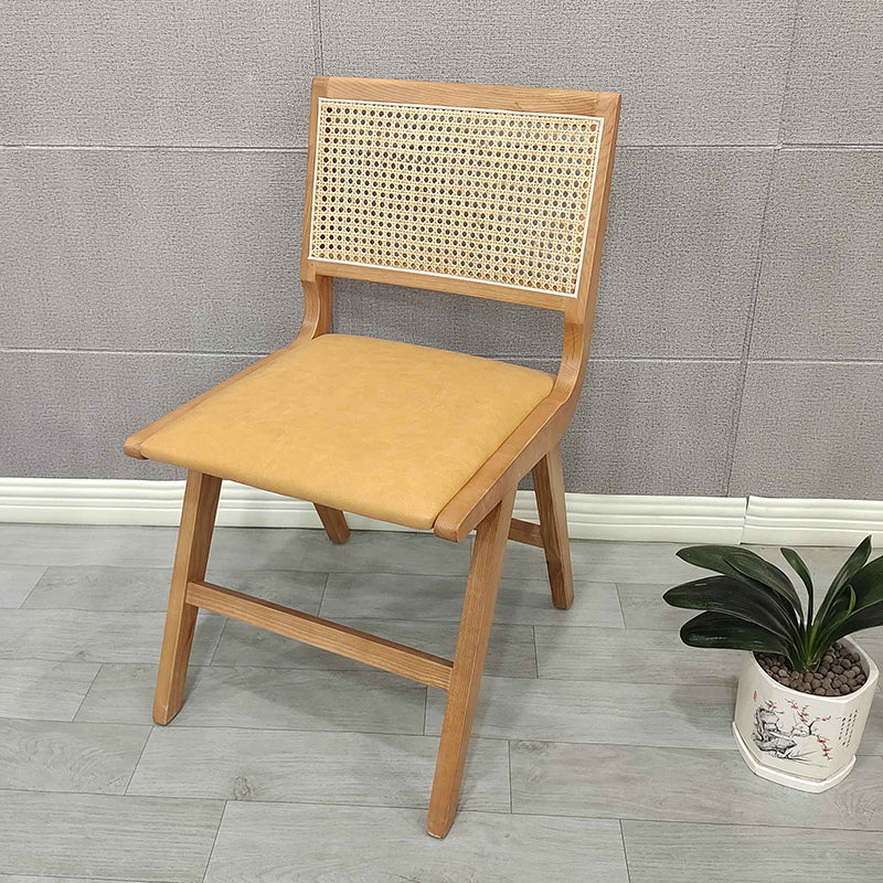 Modern Style Side Chair Open Back Solid Wood Dining Chair for Home