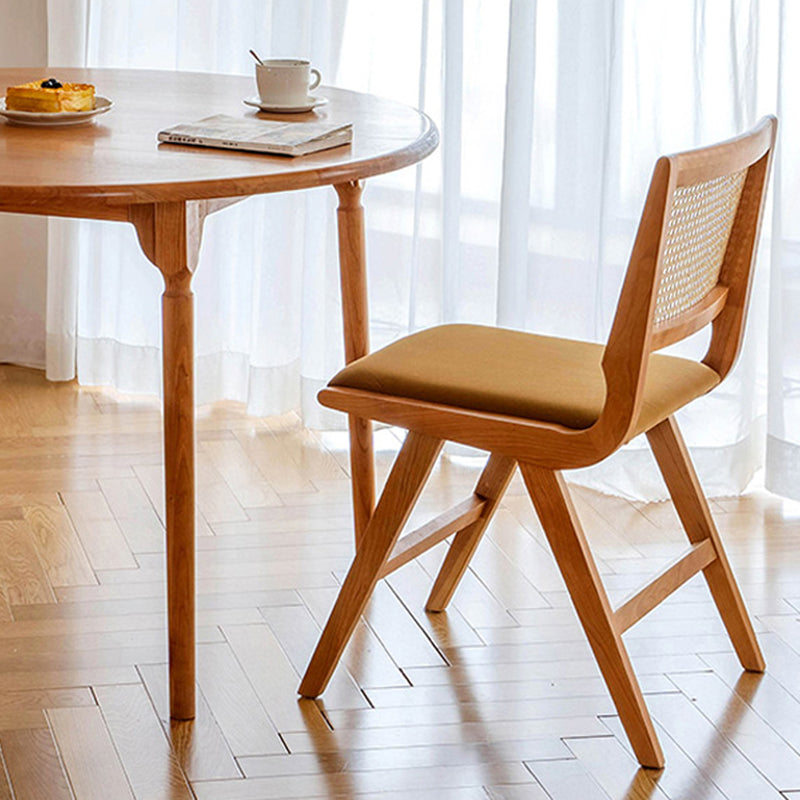 Modern Style Side Chair Open Back Solid Wood Dining Chair for Home