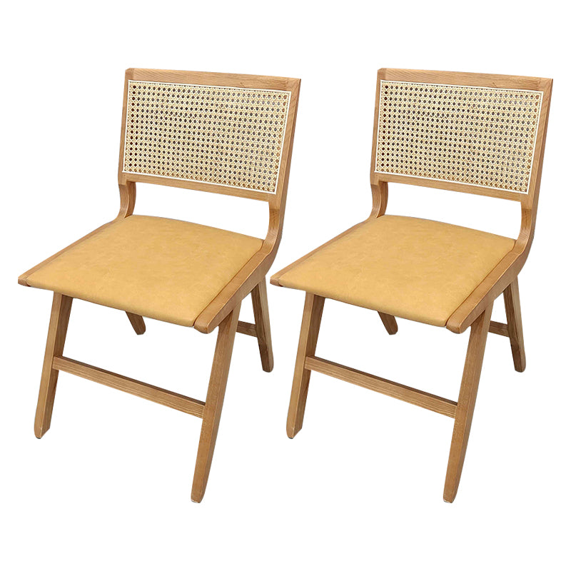 Modern Style Side Chair Open Back Solid Wood Dining Chair for Home