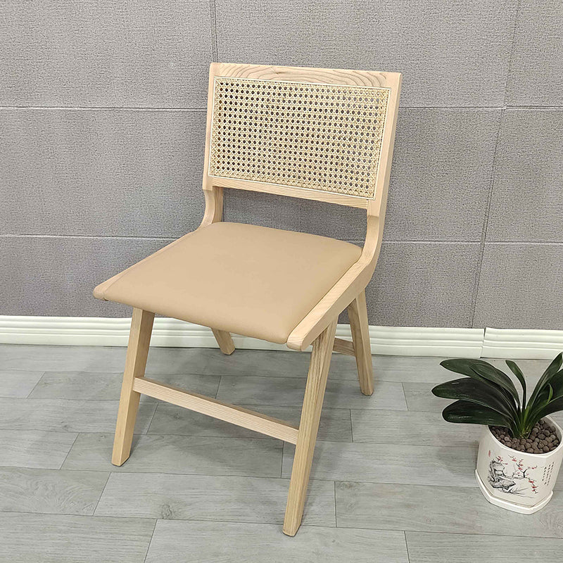 Modern Style Side Chair Open Back Solid Wood Dining Chair for Home