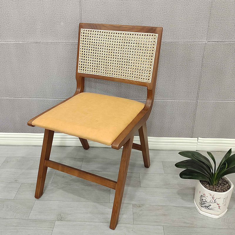 Modern Style Side Chair Open Back Solid Wood Dining Chair for Home