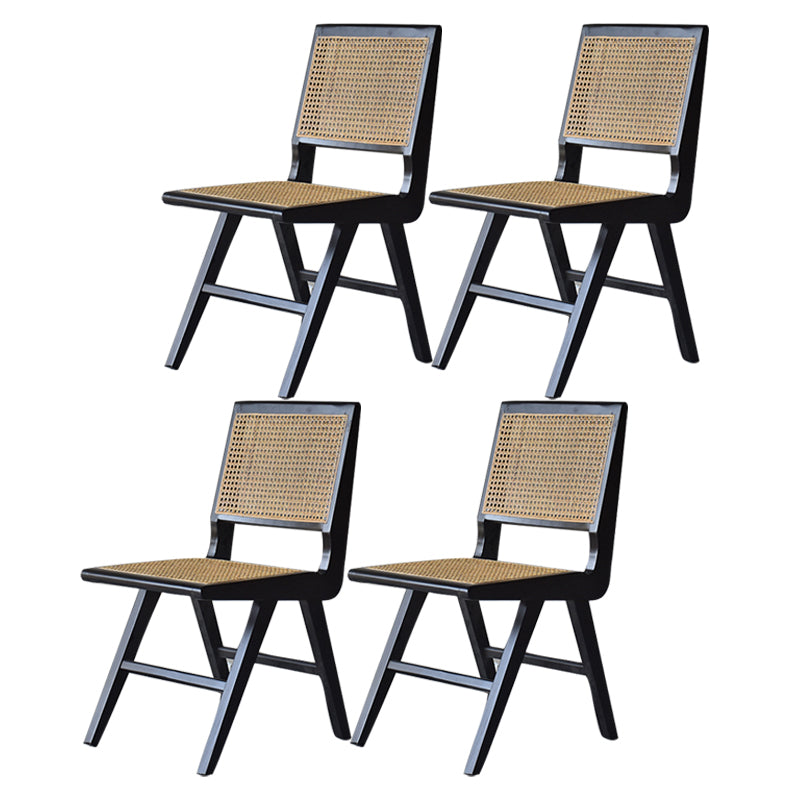 Modern Style Side Chair Open Back Solid Wood Dining Chair for Home