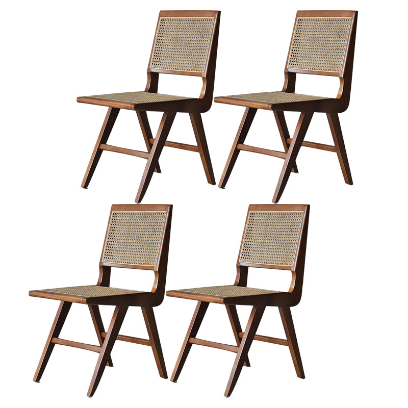 Modern Style Side Chair Open Back Solid Wood Dining Chair for Home