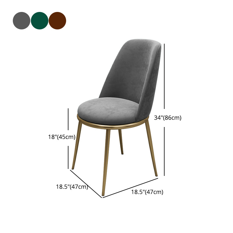 Glam Style Dining Room Chair Upholstered Dining Chair for Indoor