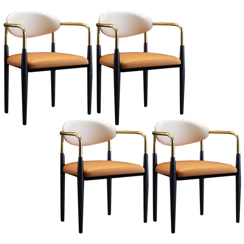 Glam Style Arm Chair Open Back Indoor Dining Chair (Set of 2/4)