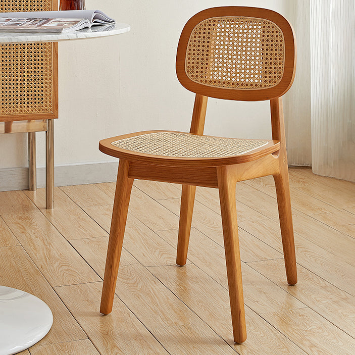 Armless Dining Chairs Modern Wooden Side Chairs for Dining Room