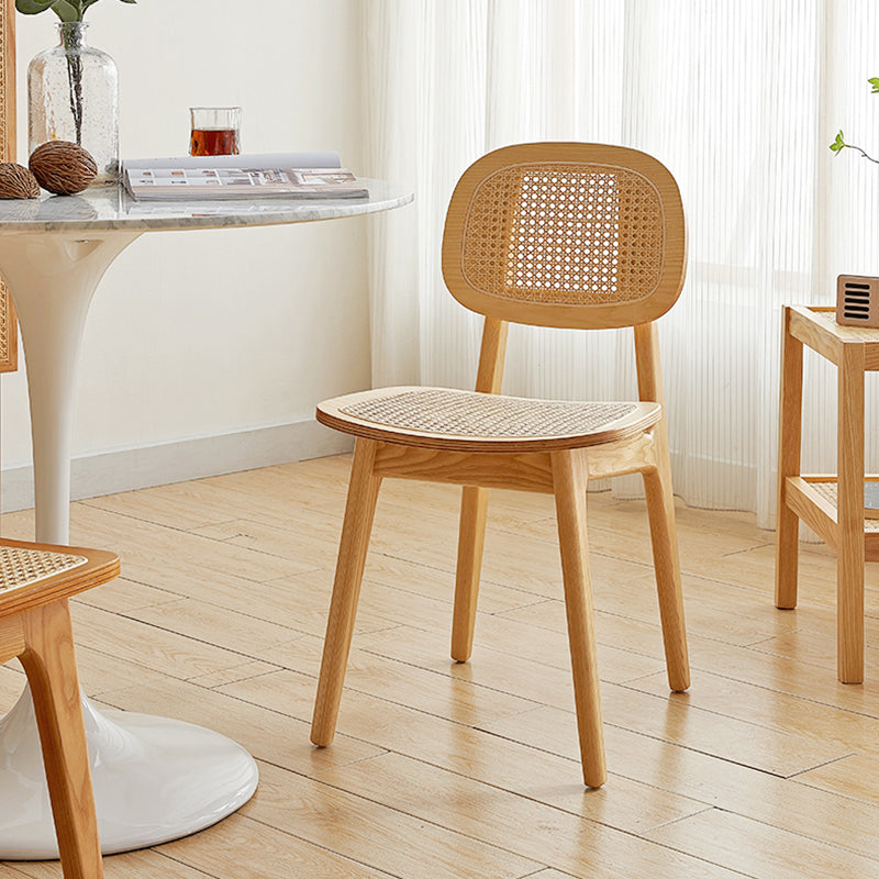 Armless Dining Chairs Modern Wooden Side Chairs for Dining Room