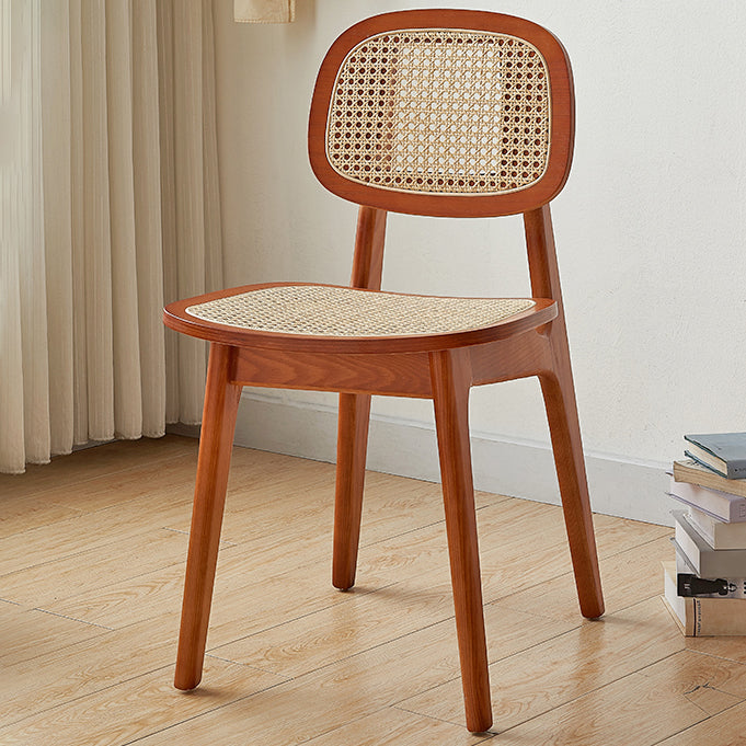 Armless Dining Chairs Modern Wooden Side Chairs for Dining Room