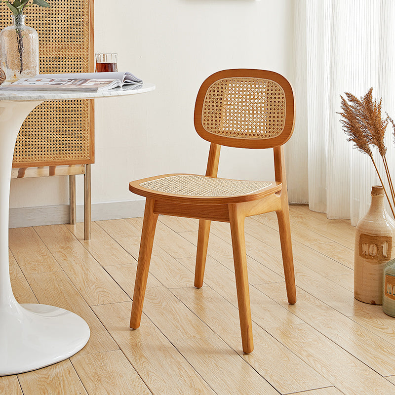 Armless Dining Chairs Modern Wooden Side Chairs for Dining Room