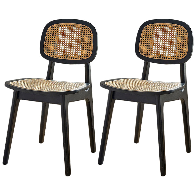 Armless Dining Chairs Modern Wooden Side Chairs for Dining Room